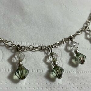 Vtg 925 Bohemian Glass Necklace